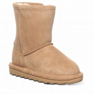 Bearpaw Elle Toddler Zipper Kids' Boots Brown | ZZU1266HX