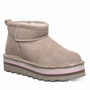 Bearpaw Retro Shorty Women Platform Boots Beige | UQX5313GE