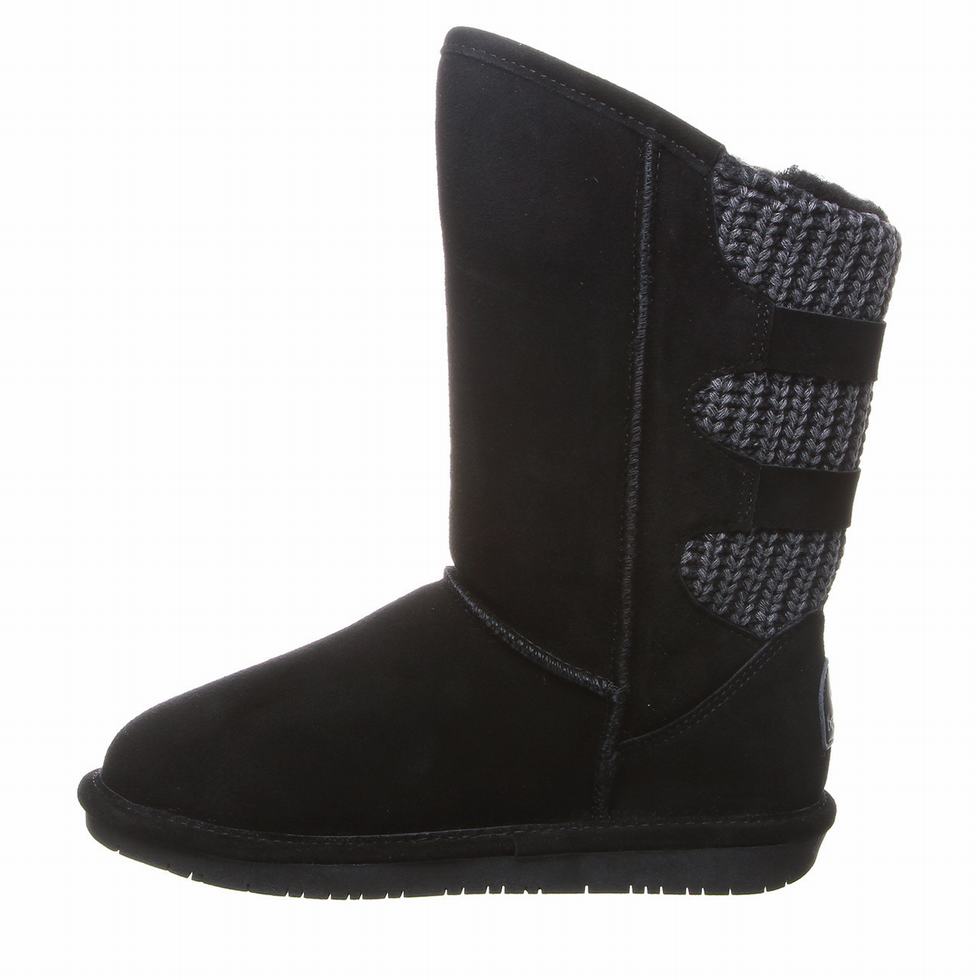 Bearpaw Boshie Wide Women Tall Boots Black | KRH6255MS