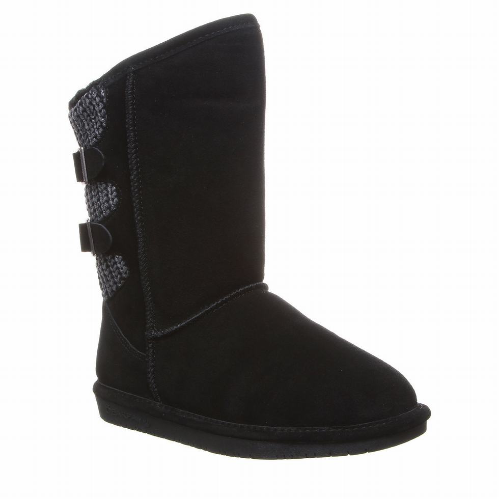 Bearpaw Boshie Wide Women Tall Boots Black | KRH6255MS