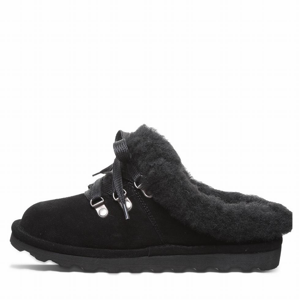 Bearpaw Cedar Women Slippers Black | WZO4166QZ