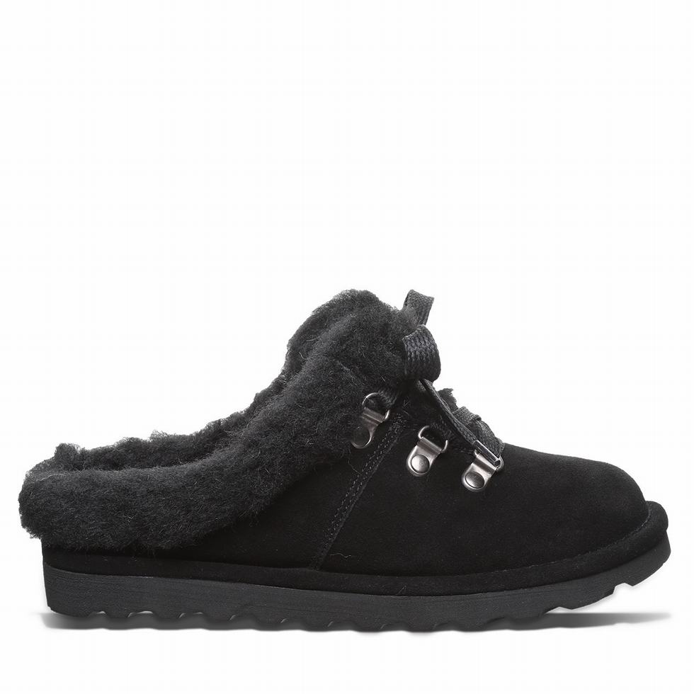 Bearpaw Cedar Women Slippers Black | WZO4166QZ