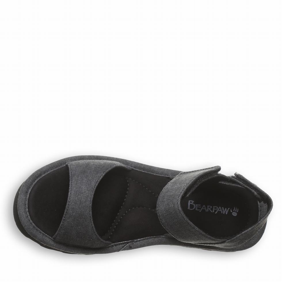 Bearpaw Crest Women Sandals Black | EWR6686KN