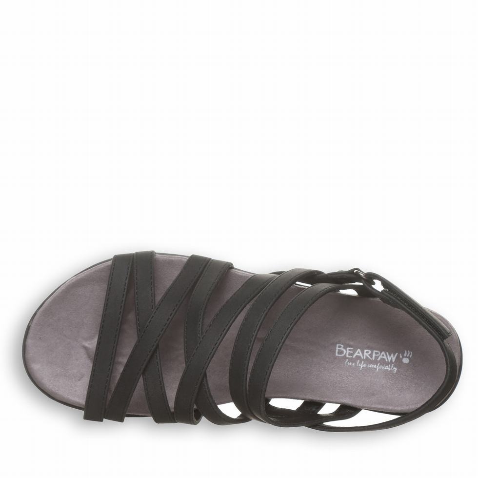 Bearpaw Crete Women Sandals Black | CLD2383JB