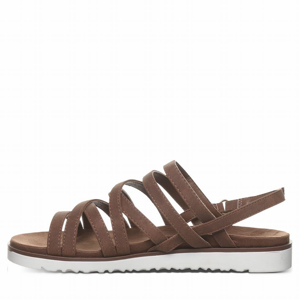 Bearpaw Crete Women Sandals Brown | NYR635MT