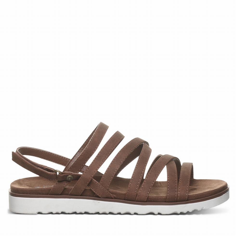 Bearpaw Crete Women Sandals Brown | NYR635MT