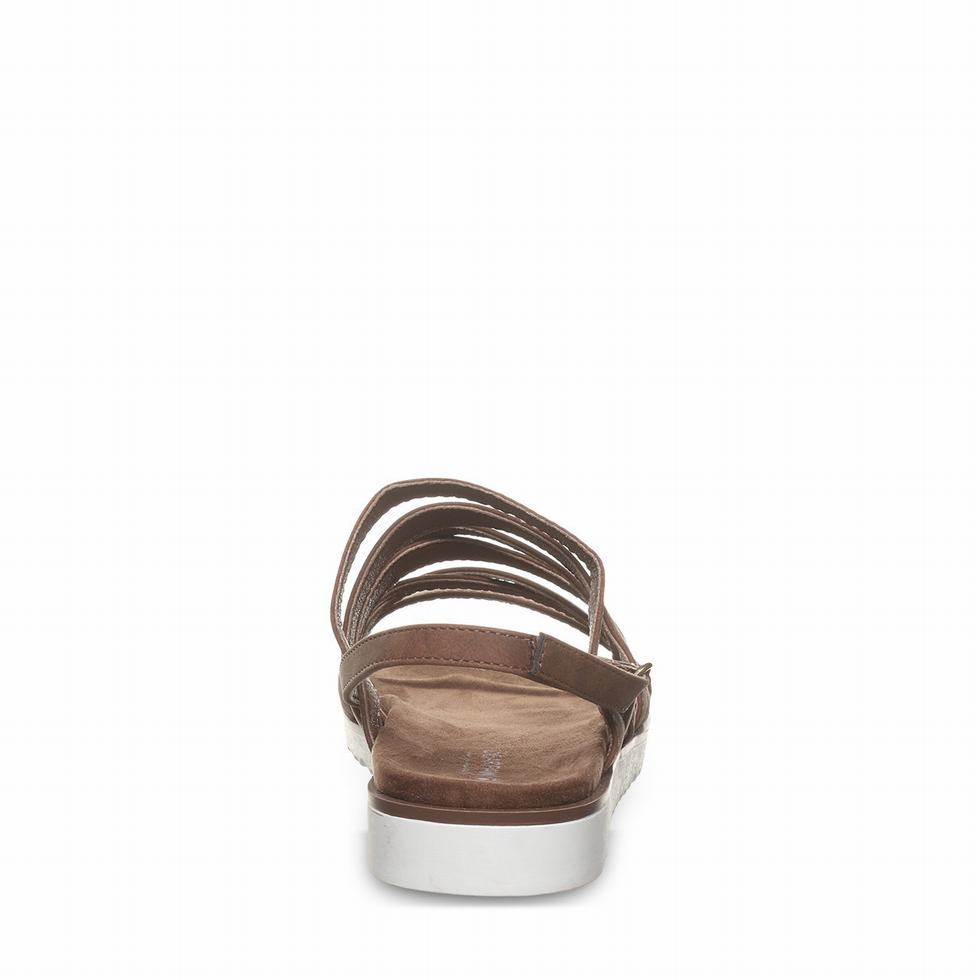 Bearpaw Crete Women Sandals Brown | NYR635MT