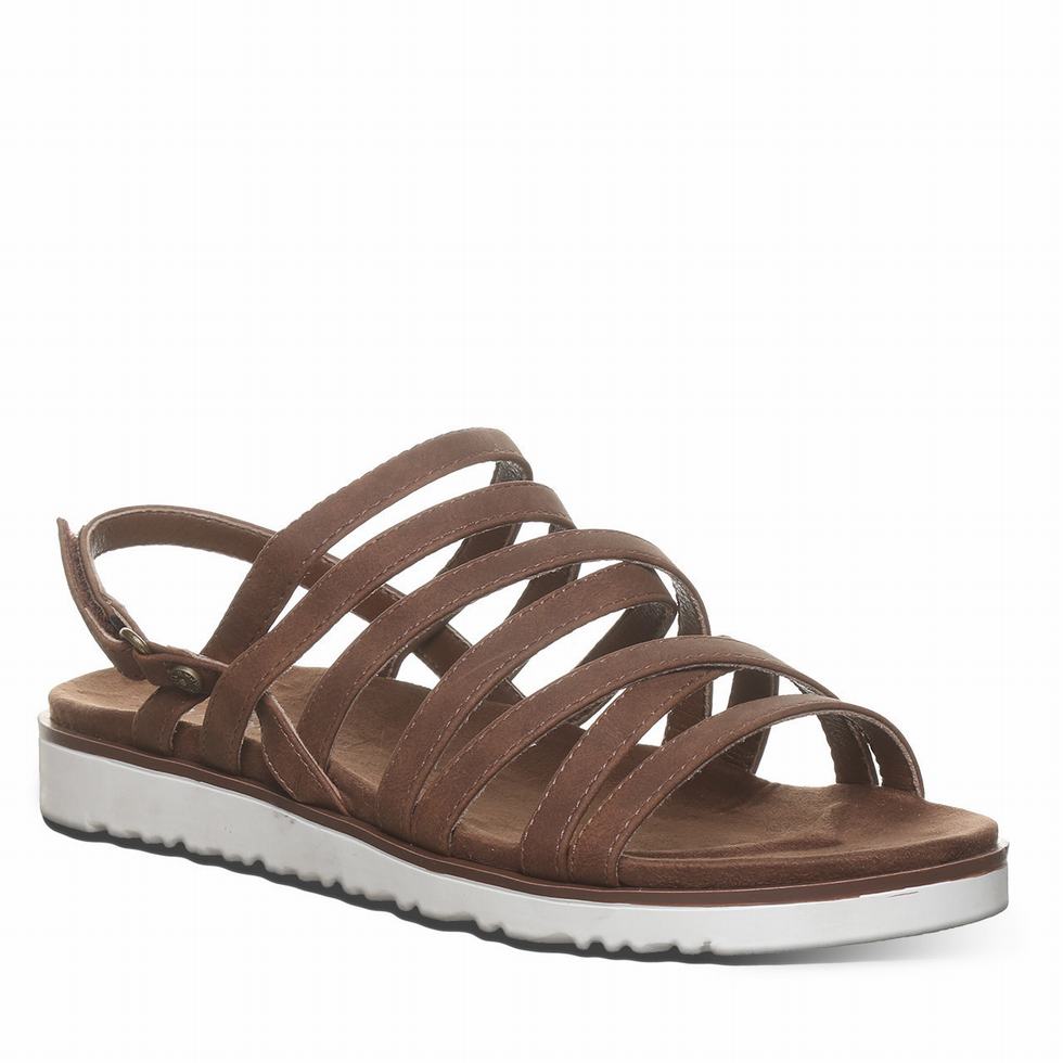 Bearpaw Crete Women Sandals Brown | NYR635MT