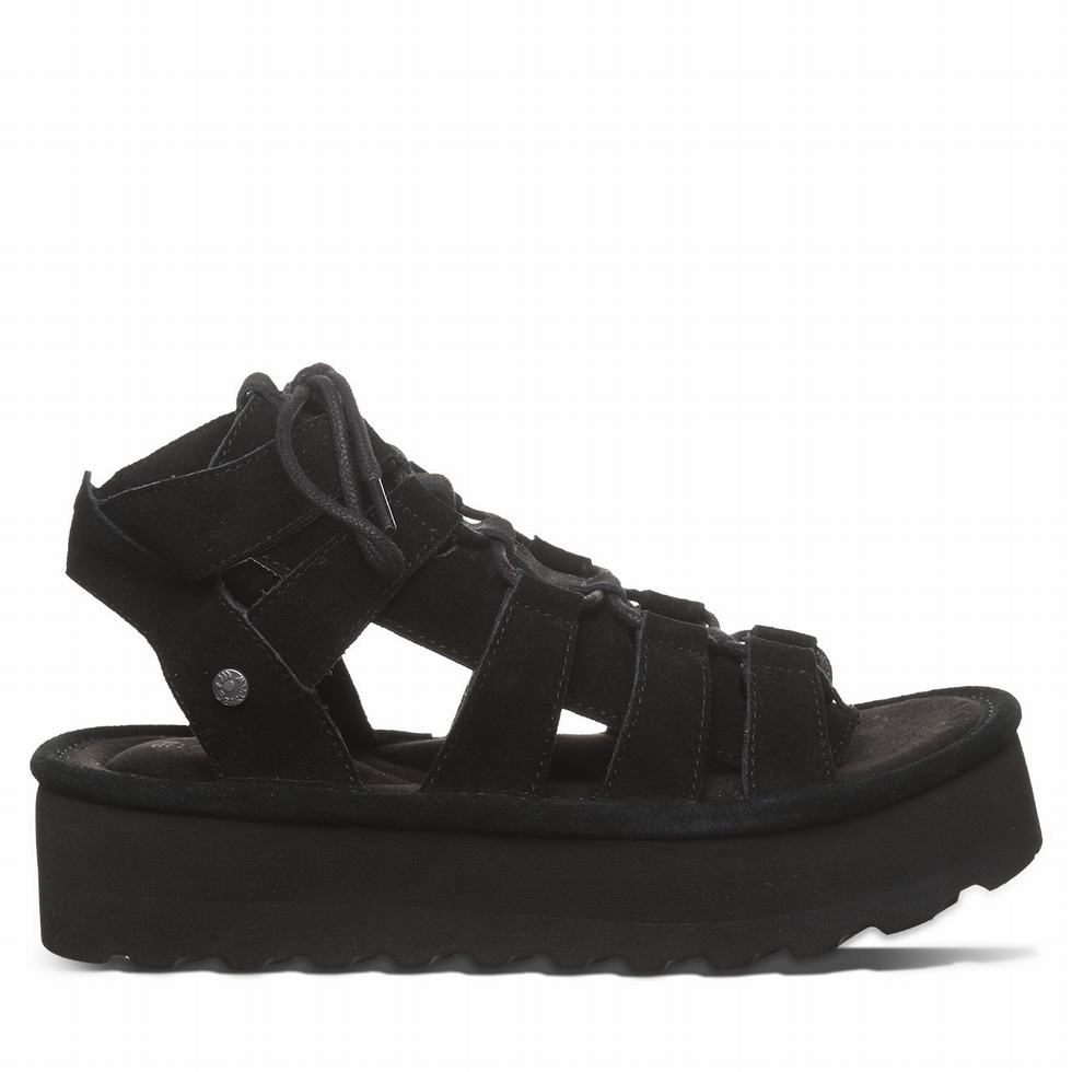 Bearpaw Elevation Women Sandals Black | VOZ7637NY