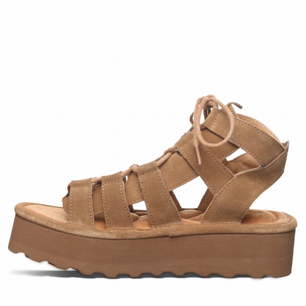 Bearpaw Elevation Women Sandals Brown | LEH7840HB