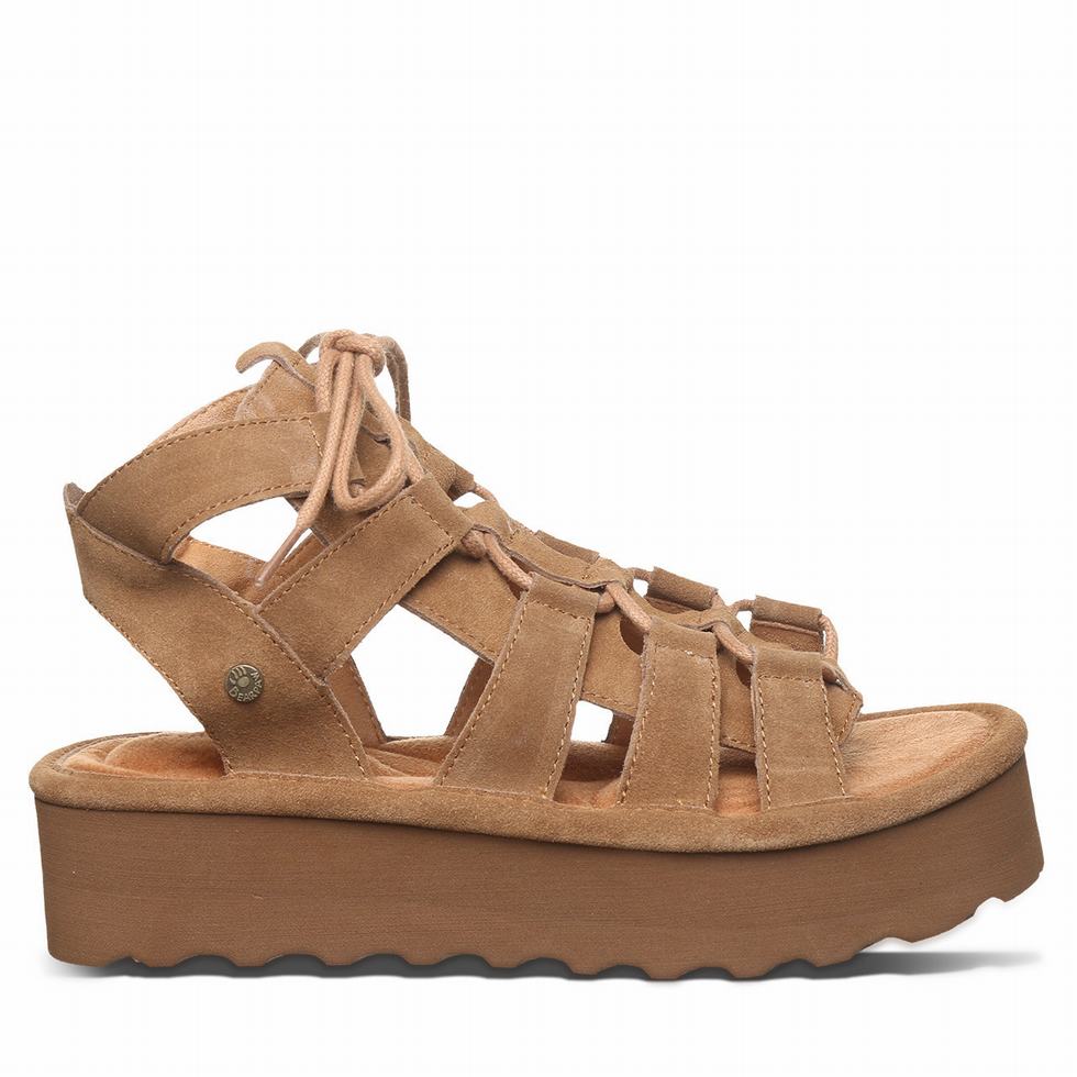 Bearpaw Elevation Women Sandals Brown | LEH7840HB