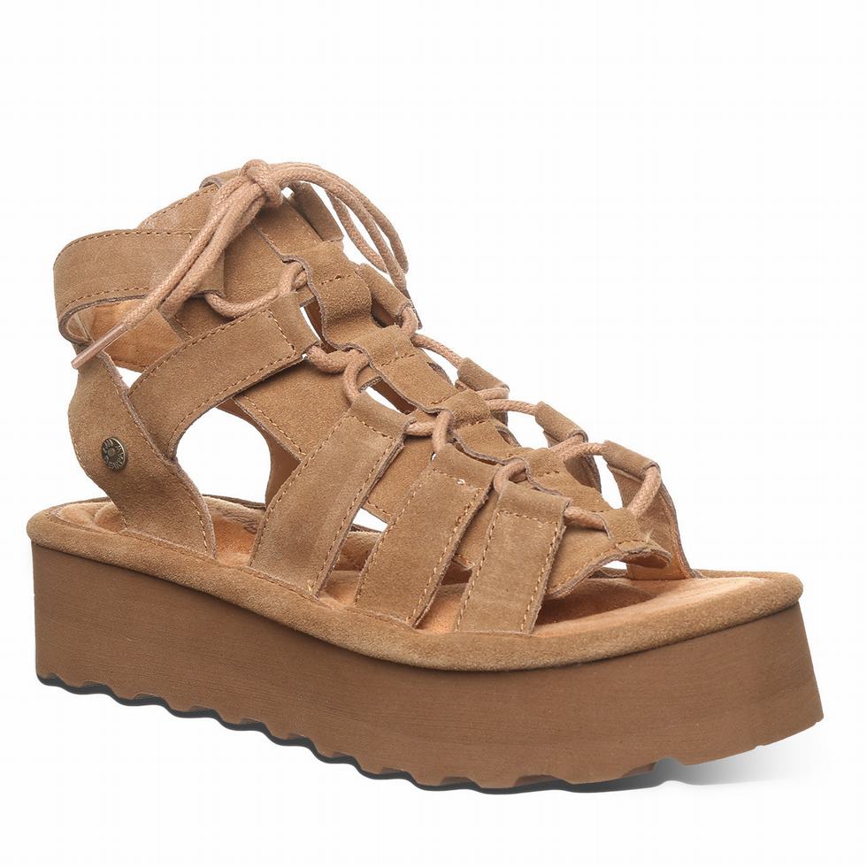 Bearpaw Elevation Women Sandals Brown | LEH7840HB