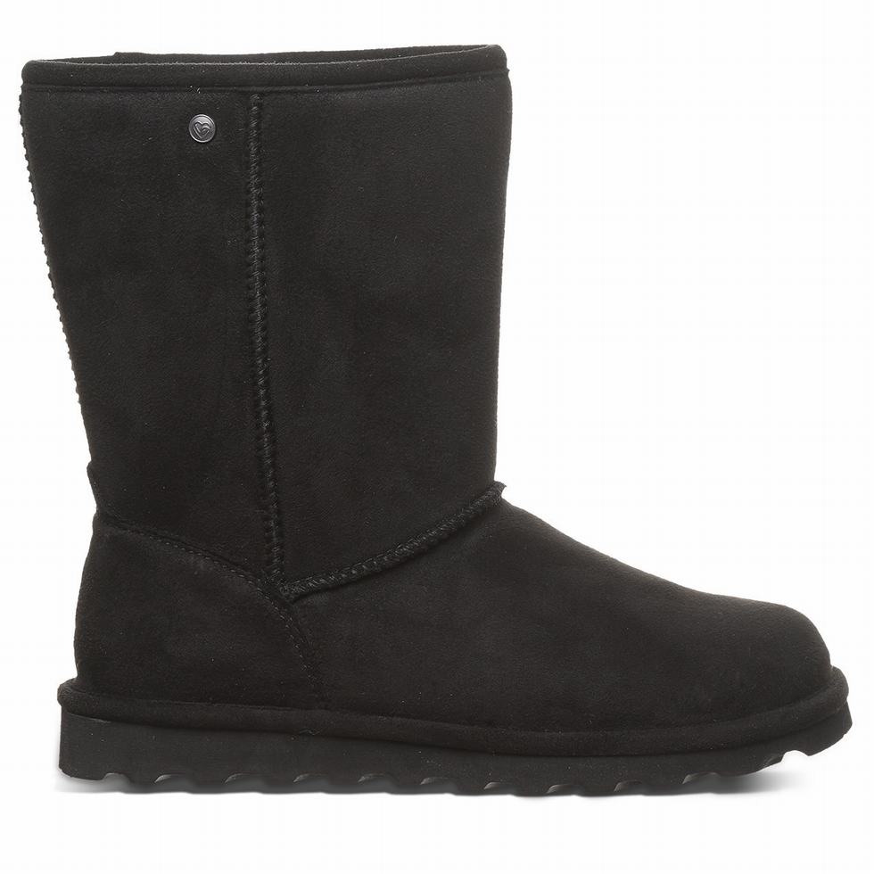 Bearpaw Elle Short Vegan Women Boots Black | KWB1037FQ