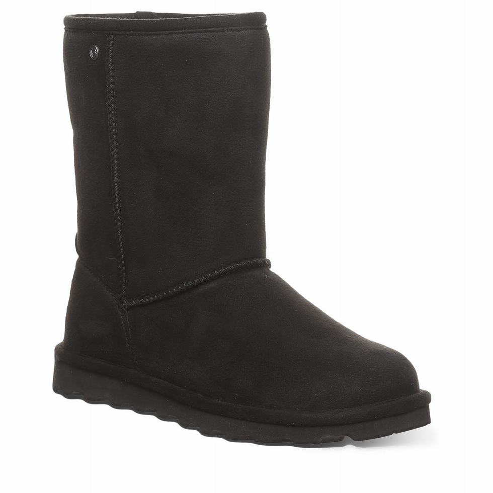 Bearpaw Elle Short Vegan Women Boots Black | KWB1037FQ