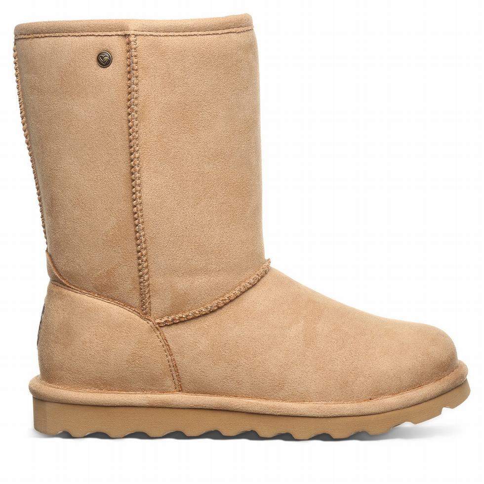 Bearpaw Elle Short Vegan Women Boots Brown | HEH8213OP