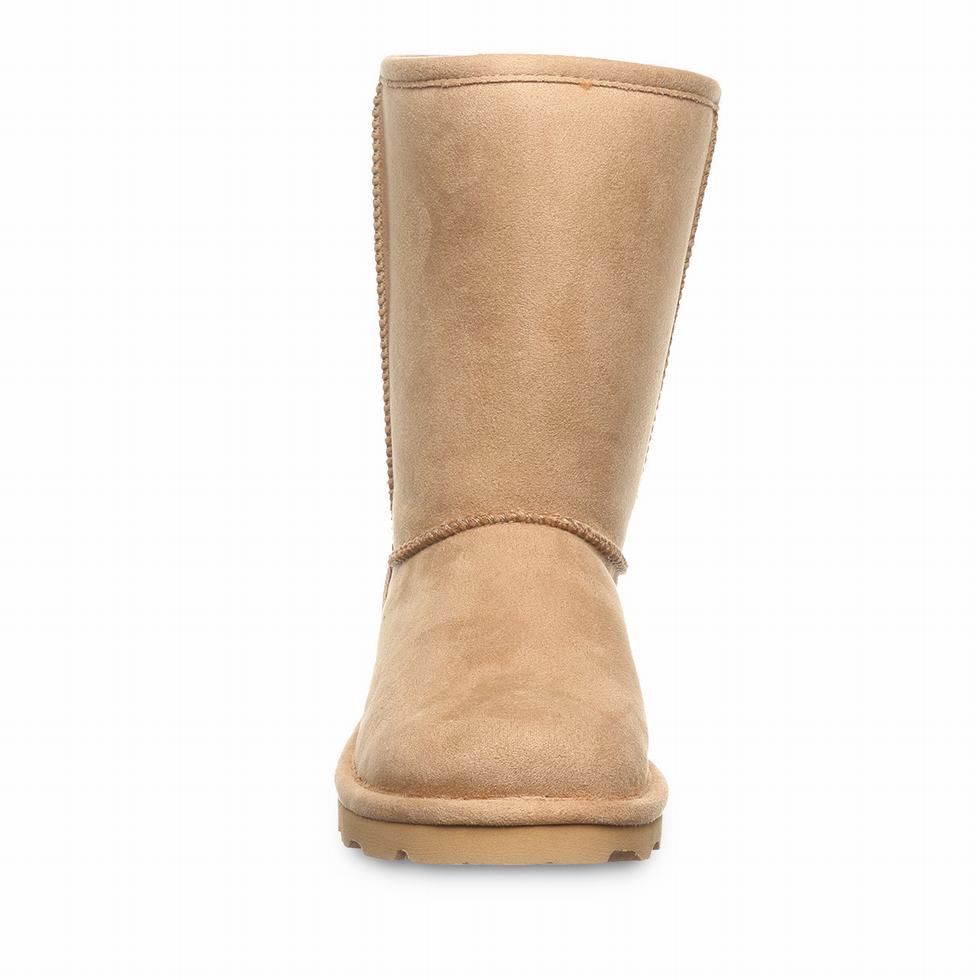 Bearpaw Elle Short Vegan Women Boots Brown | HEH8213OP