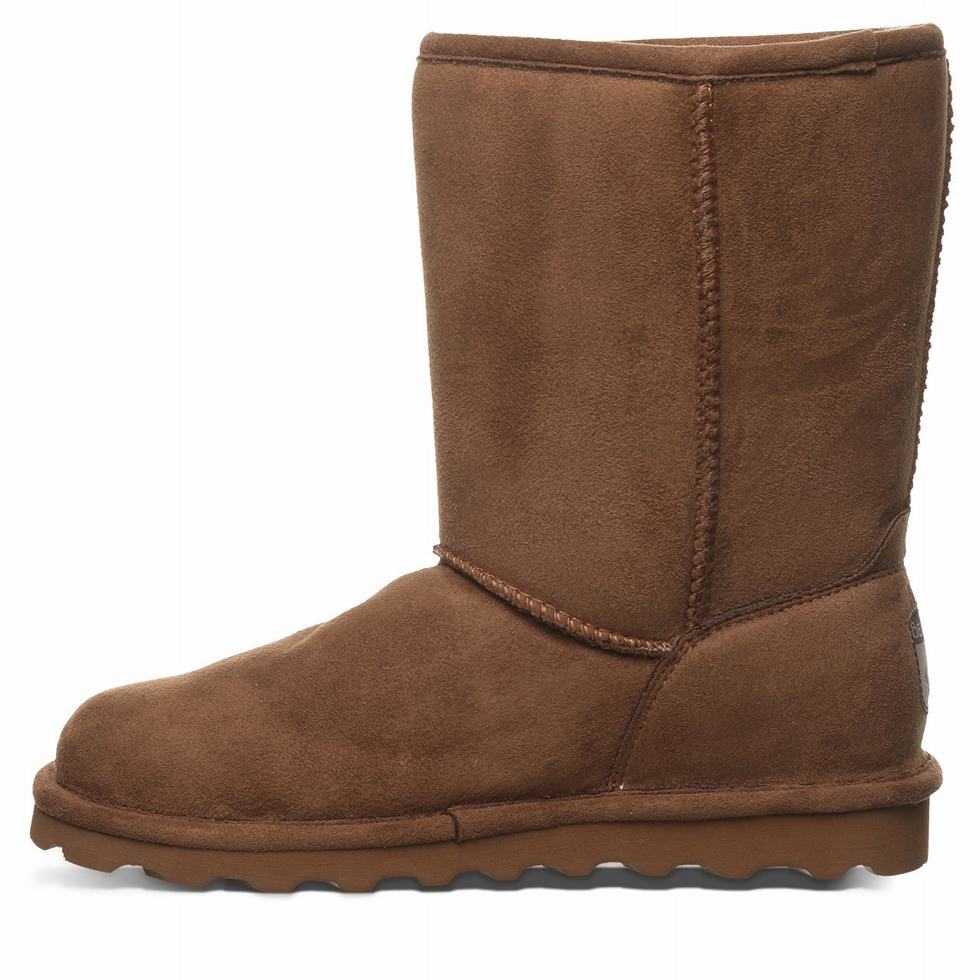 Bearpaw Elle Short Vegan Women Boots Brown | VXI5576SJ