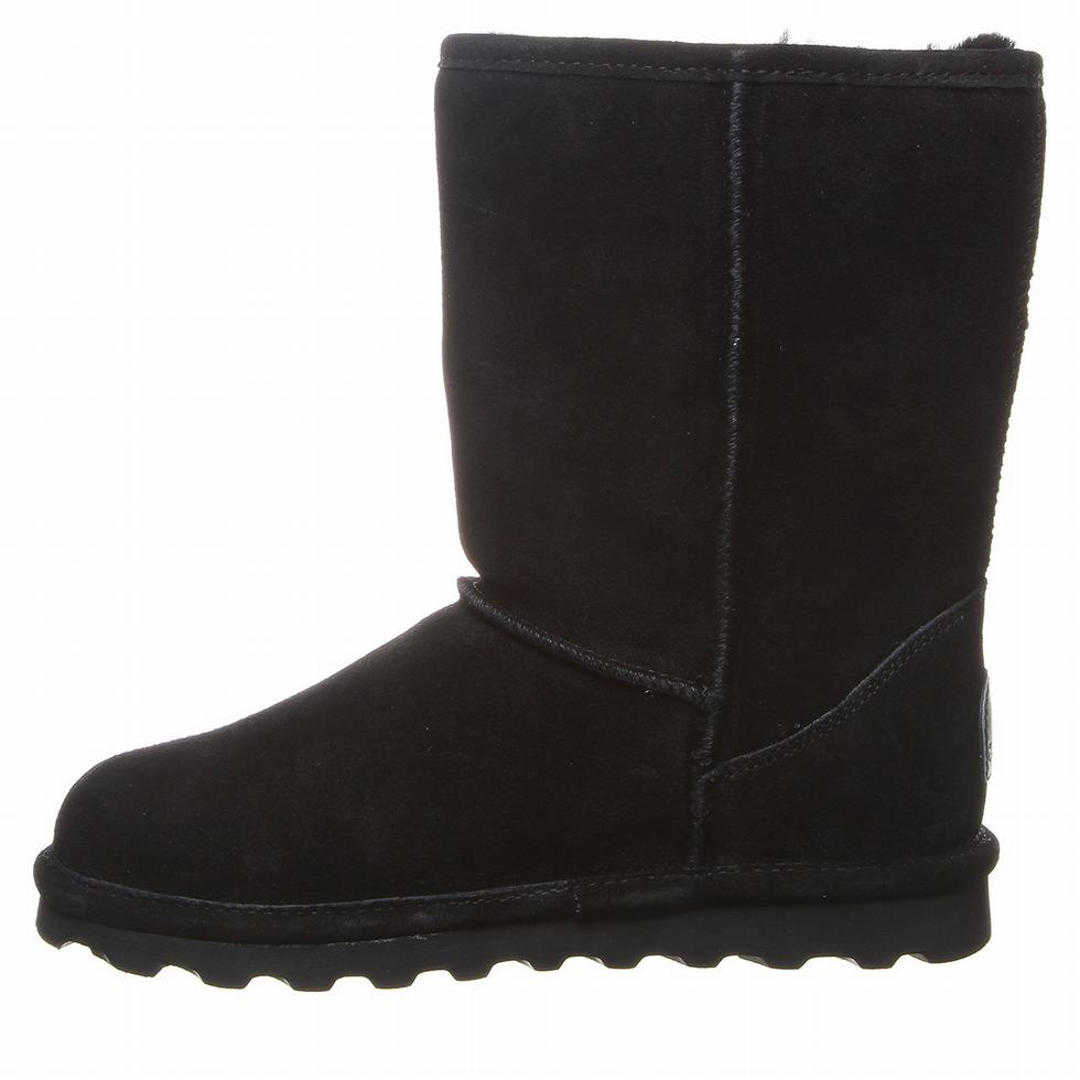 Bearpaw Elle Short Wide Women Boots Black | DBU8580LF