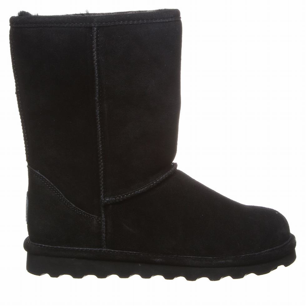 Bearpaw Elle Short Wide Women Boots Black | DBU8580LF