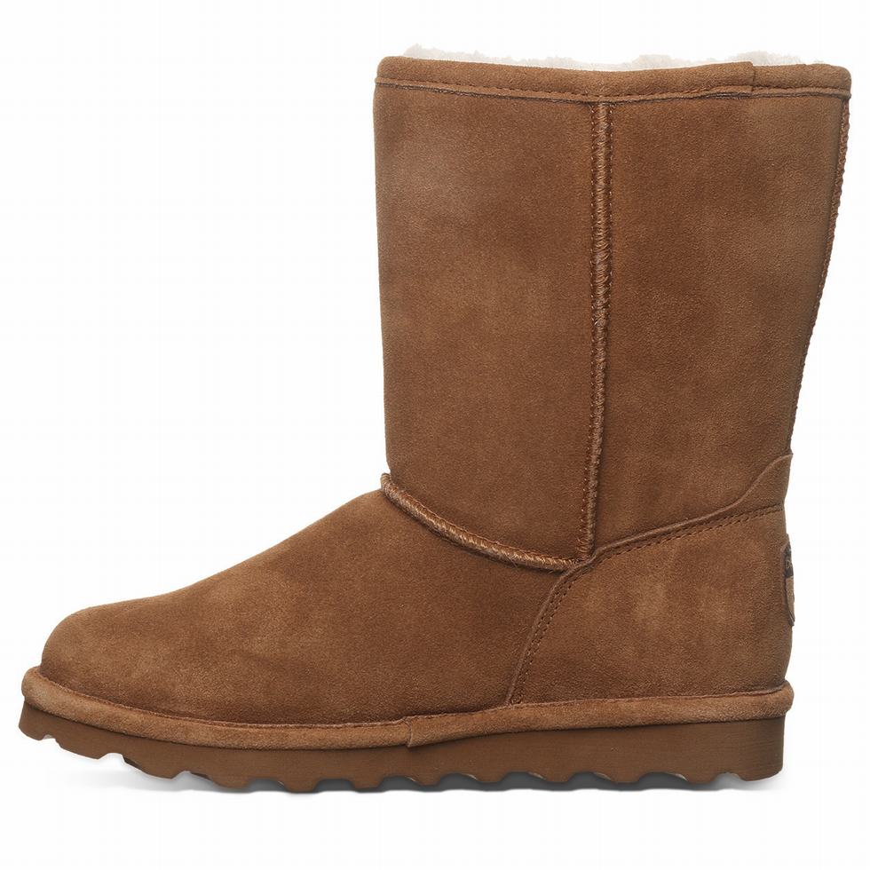 Bearpaw Elle Short Wide Women Boots Brown | BMQ7124VM