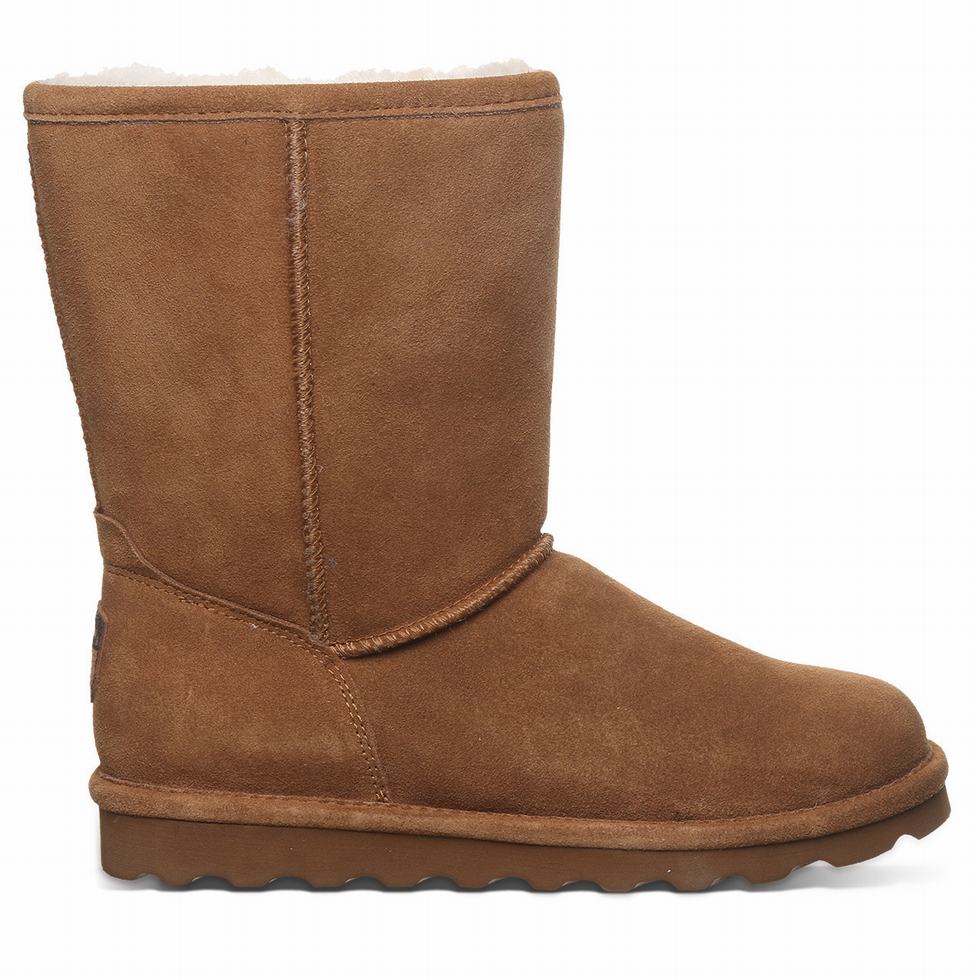 Bearpaw Elle Short Wide Women Boots Brown | BMQ7124VM