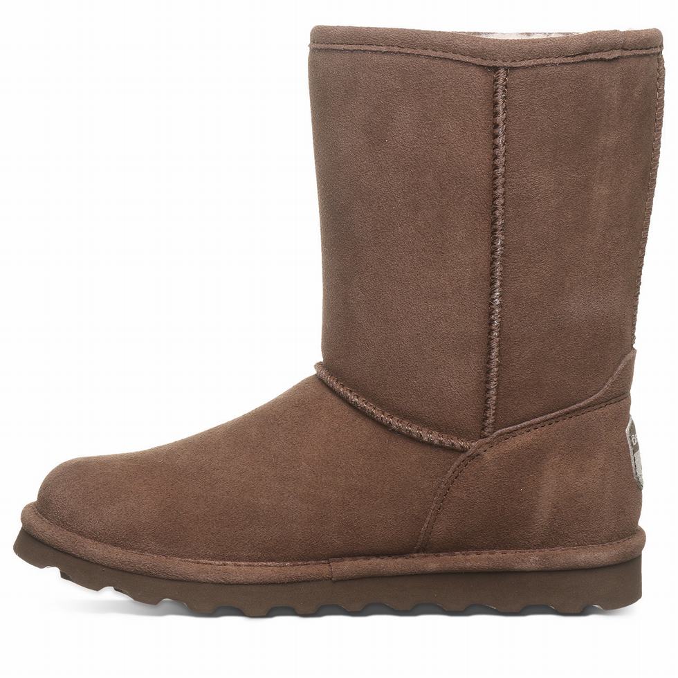 Bearpaw Elle Short Women Boots Brown | WXO9068QD