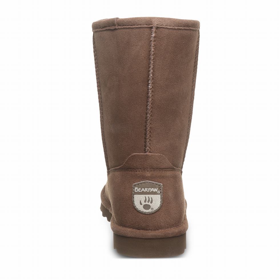 Bearpaw Elle Short Women Boots Brown | WXO9068QD