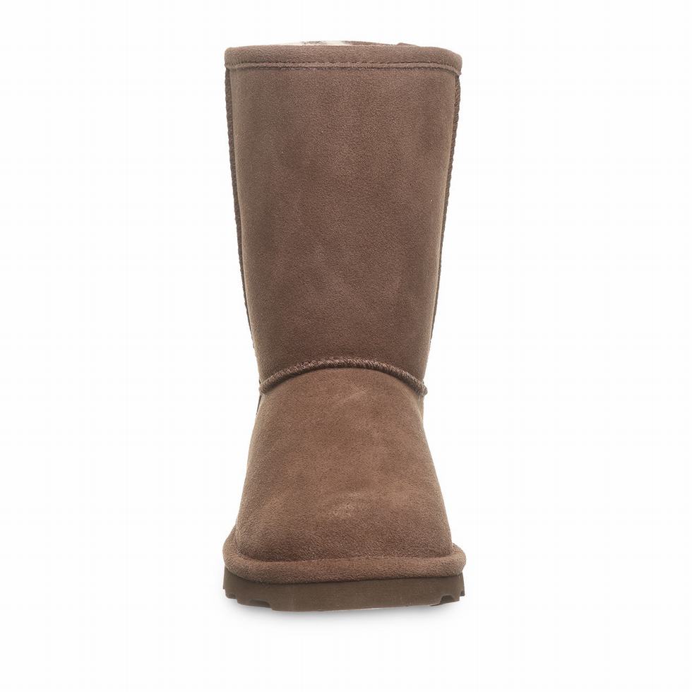 Bearpaw Elle Short Women Boots Brown | WXO9068QD