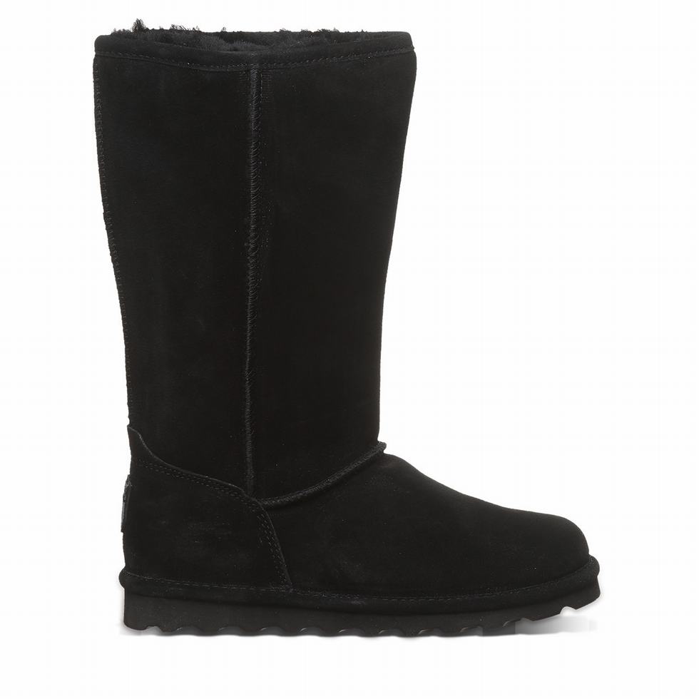 Bearpaw Elle Tall Wide Women Boots Black | WNP3574MX