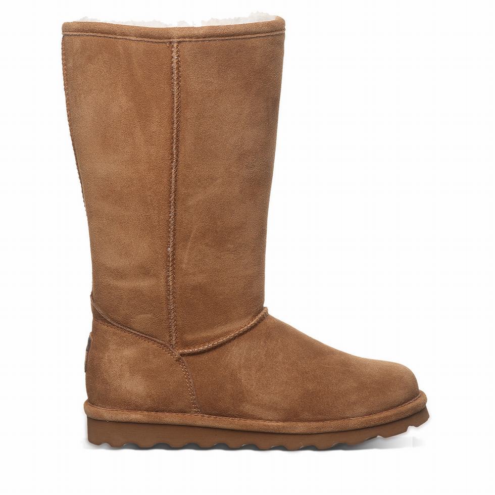 Bearpaw Elle Tall Wide Women Boots Brown | FAW1460SW