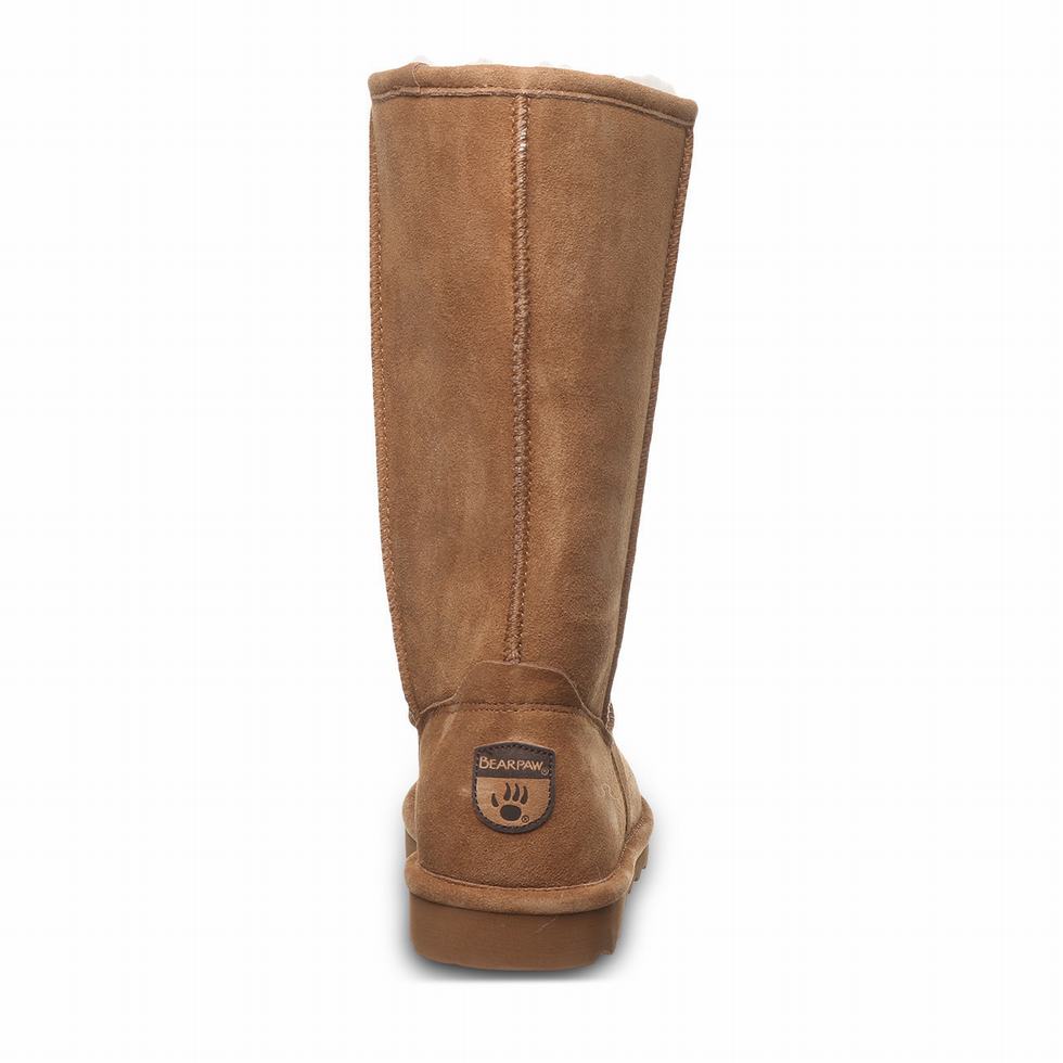 Bearpaw Elle Tall Wide Women Boots Brown | FAW1460SW