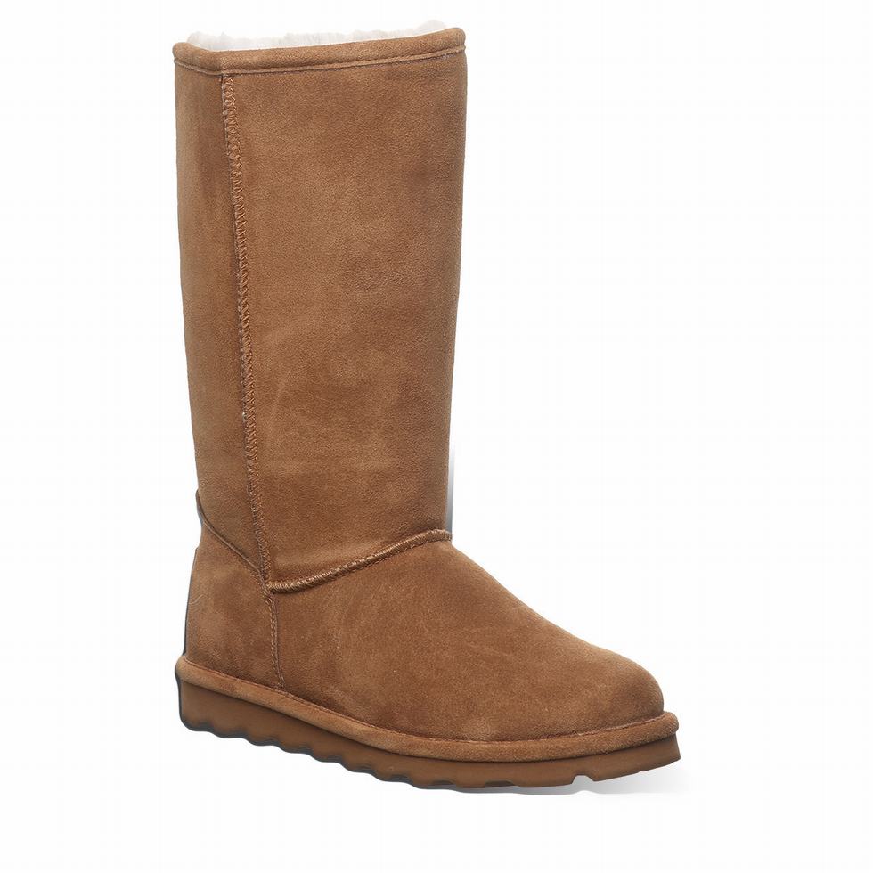 Bearpaw Elle Tall Wide Women Boots Brown | FAW1460SW