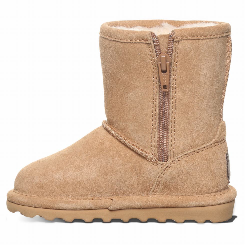 Bearpaw Elle Toddler Zipper Kids' Boots Brown | ZZU1266HX