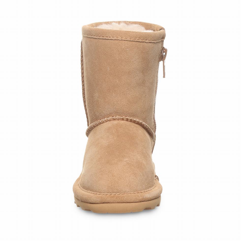 Bearpaw Elle Toddler Zipper Kids' Boots Brown | ZZU1266HX