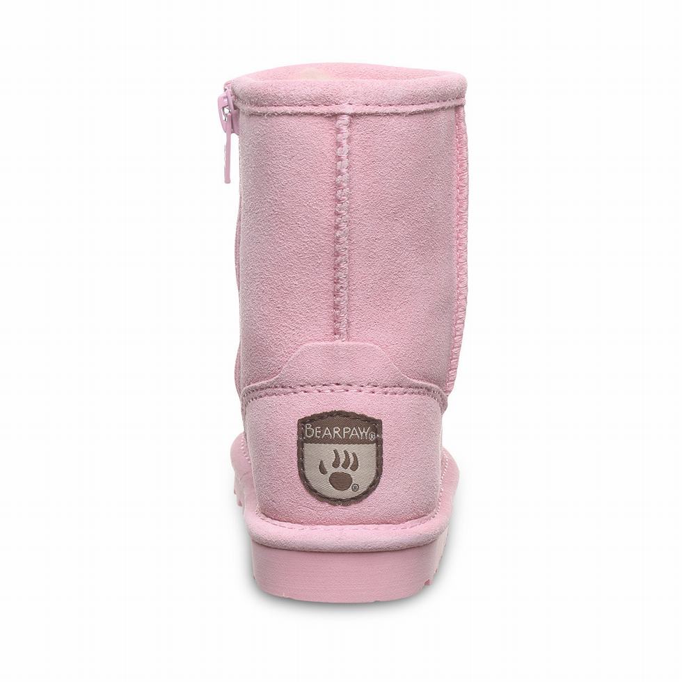 Bearpaw Elle Toddler Zipper Kids' Boots Pink | ZWH7220LT