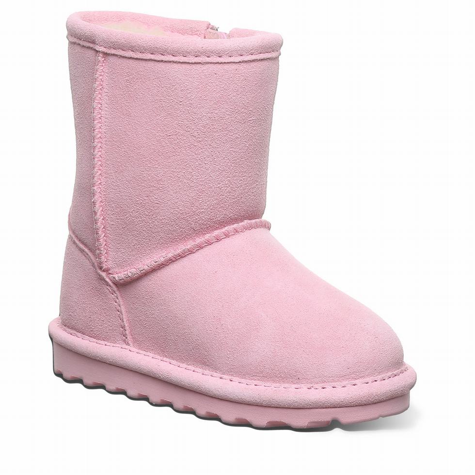 Bearpaw Elle Toddler Zipper Kids\' Boots Pink | ZWH7220LT