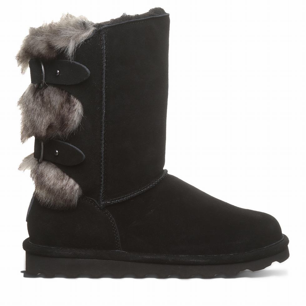 Bearpaw Eloise Wide Women Boots Black | TFJ6710EQ