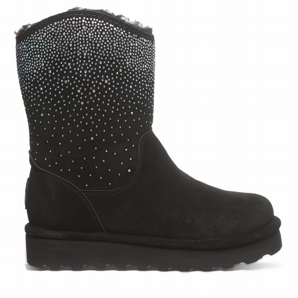 Bearpaw Glam Platform Lo Women Boots Black | IYA9753VZ