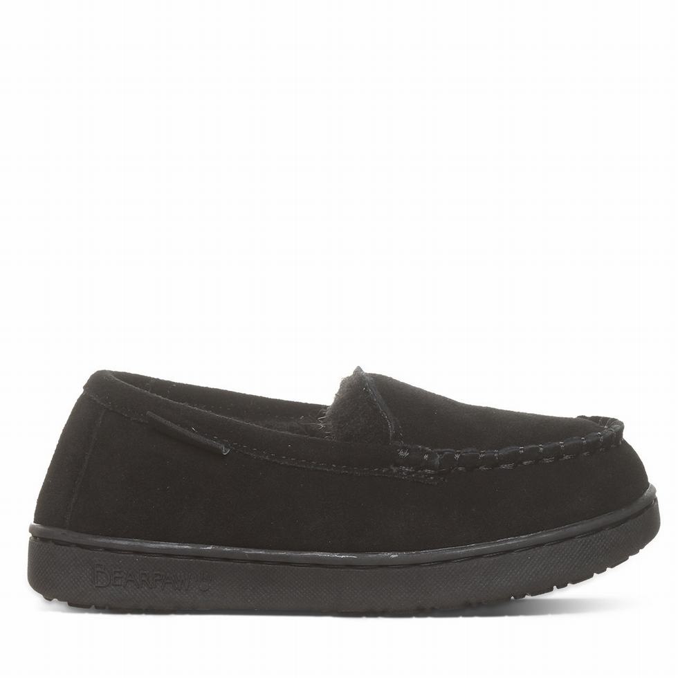 Bearpaw Jamie Youth Kids' Slippers Black | RGY295DI