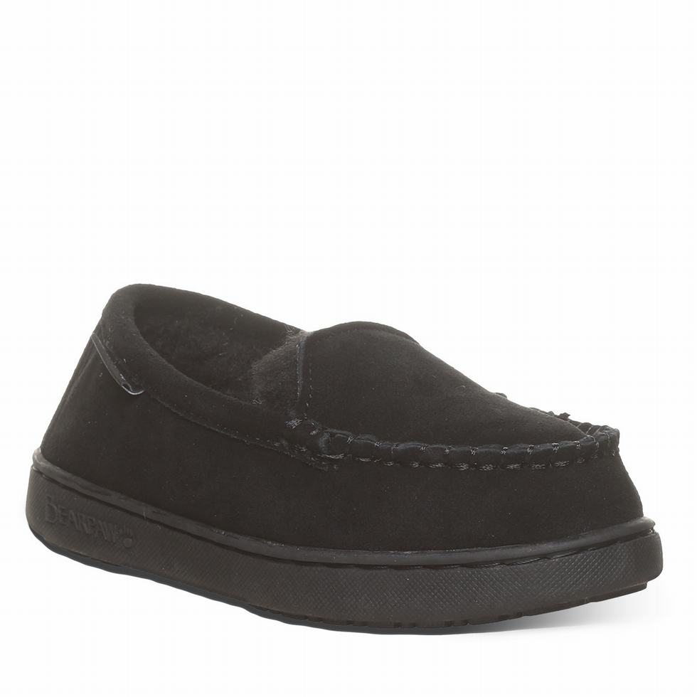 Bearpaw Jamie Youth Kids\' Slippers Black | RGY295DI