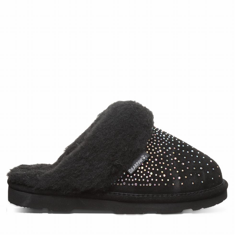 Bearpaw Loki Exotic Women Slippers Black | FDF551DH