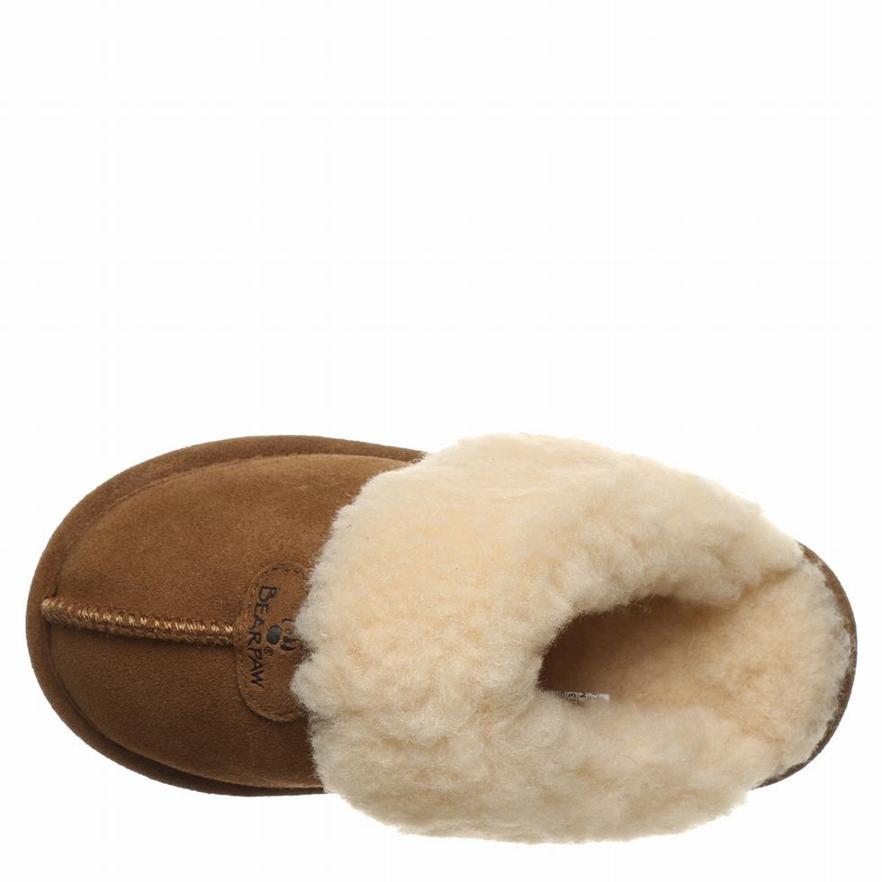 Bearpaw Loki Youth Kids' Slippers Brown | IQB2198FL