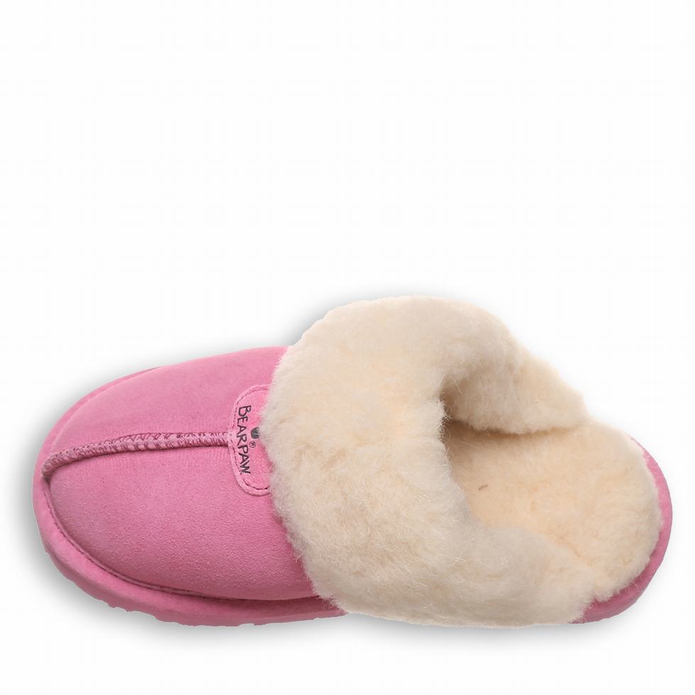 Bearpaw Loki Youth Kids' Slippers Pink | LEM7013WV