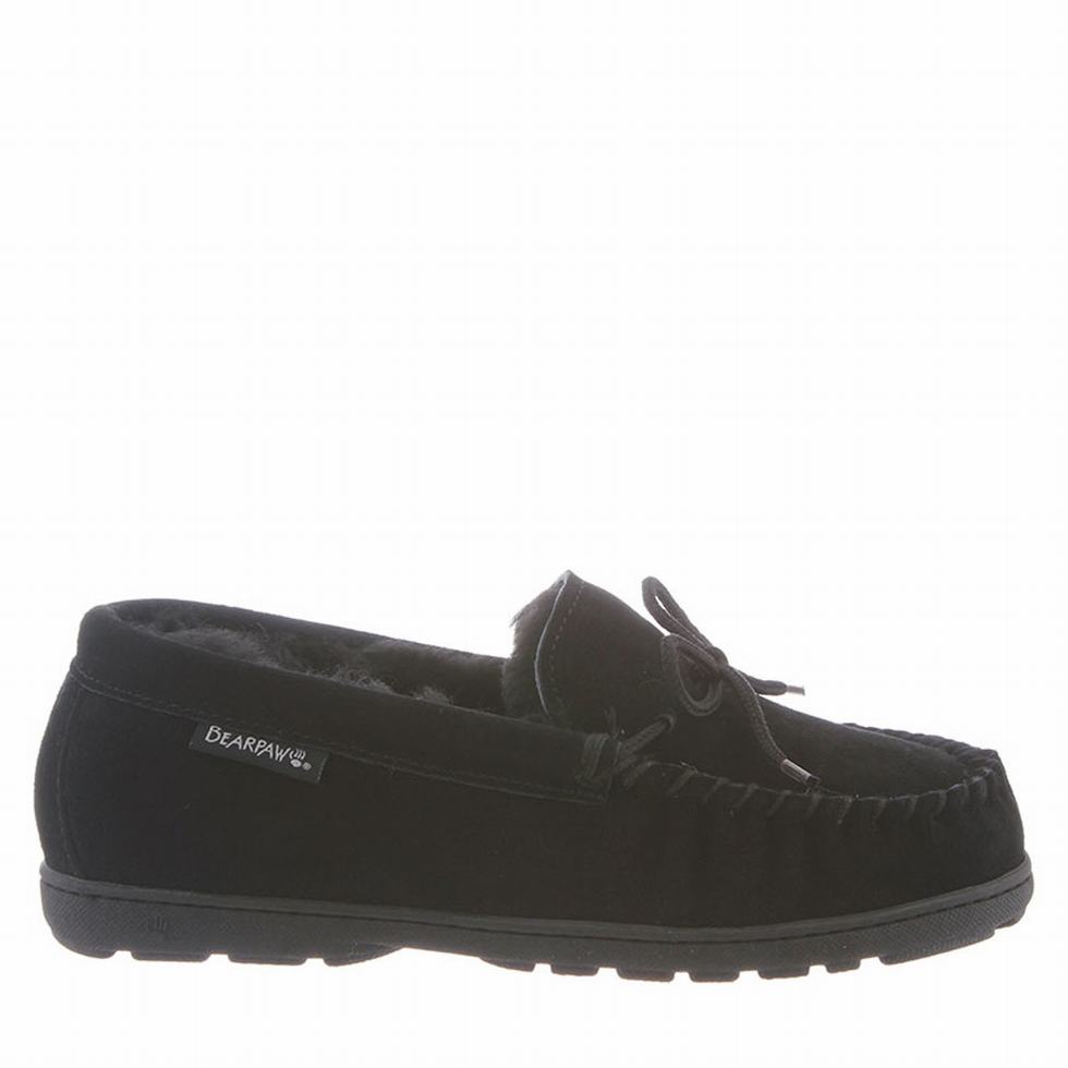 Bearpaw Mindy Wide Women Slippers Black | AFF597QB