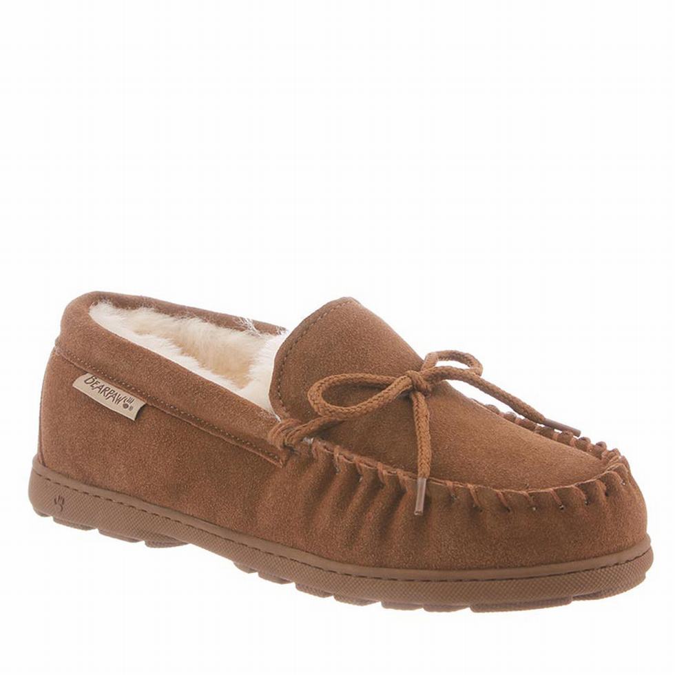 Bearpaw Mindy Wide Women Slippers Brown | OTM2951VI