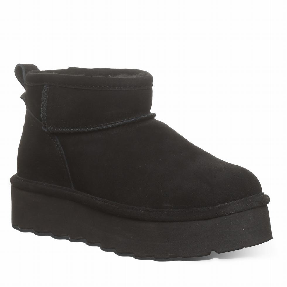 Bearpaw Retro Shorty Women Platform Boots Black | VXA6159EI