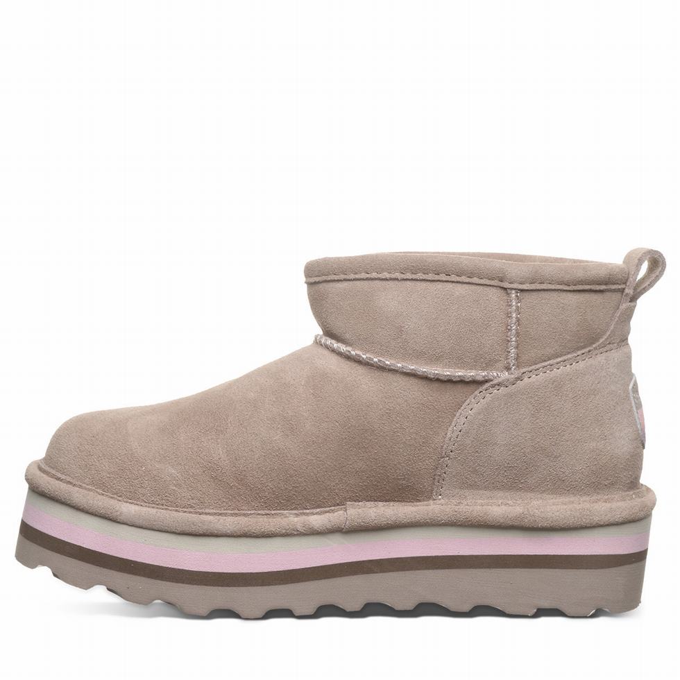 Bearpaw Retro Shorty Women Platform Boots Beige | UQX5313GE