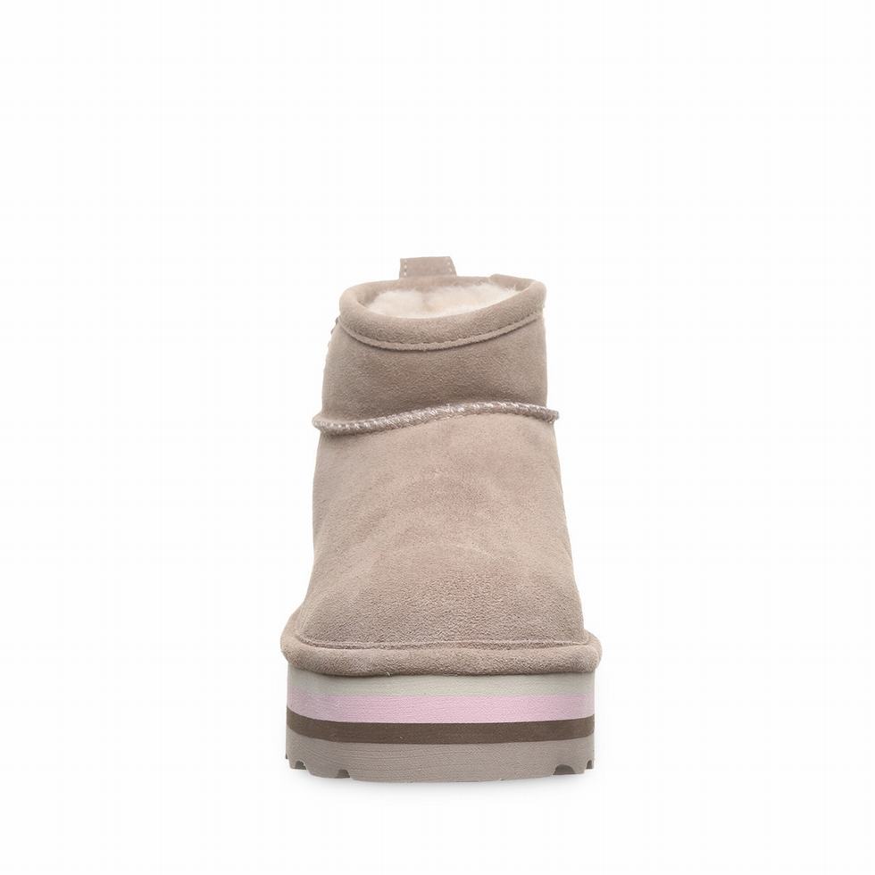 Bearpaw Retro Shorty Women Platform Boots Beige | UQX5313GE