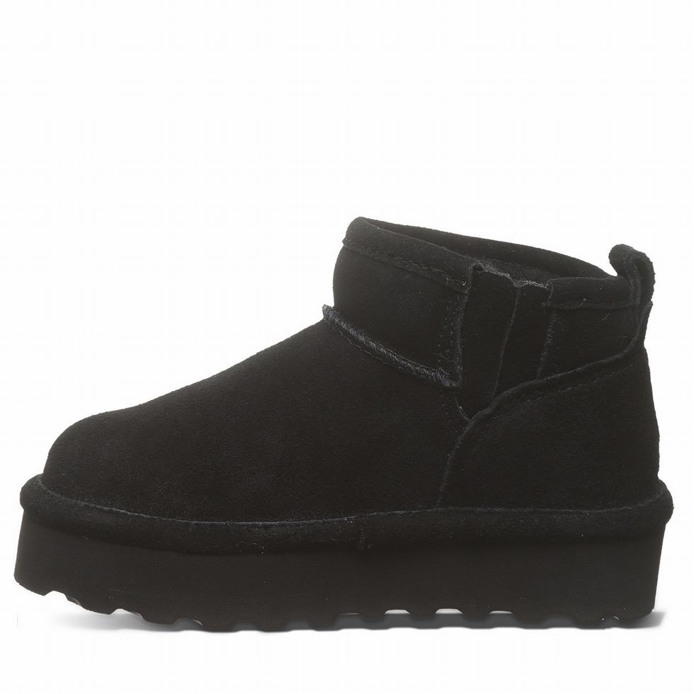 Bearpaw Retro Shorty Youth Kids' Boots Black | ZUV4129SL