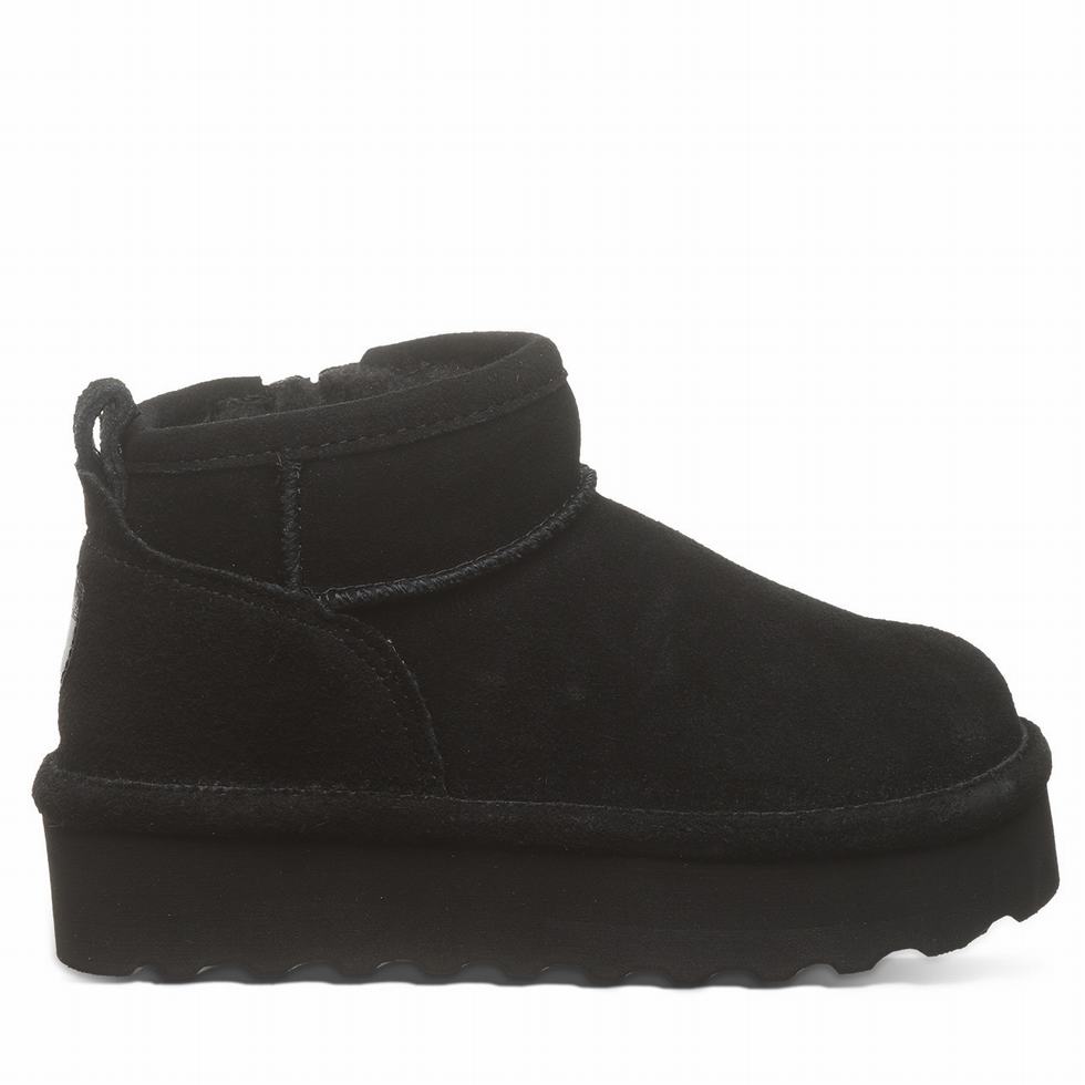 Bearpaw Retro Shorty Youth Kids' Boots Black | ZUV4129SL